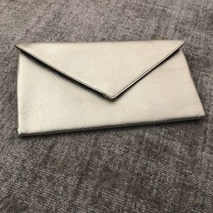 JCrew gold clutch